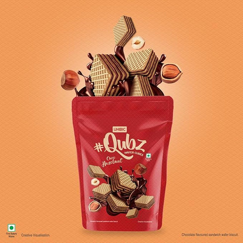 Unibic Wafer Qubz Hazelnut