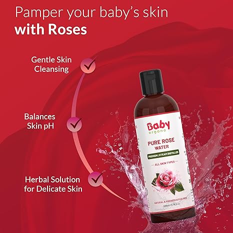 BabyOrgano Natural Pure Rose Water