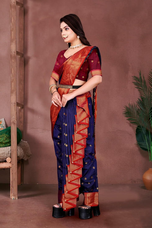 Vasthrlay Paithani Maharashtrian Contrast Traditional