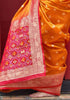 Vasthrlay Orange Kanjivaram Saree