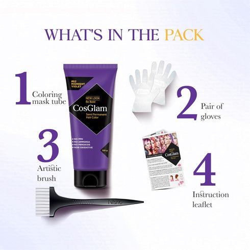 Cosglam Semi Permanent Hair Color #62 Midnight Violet
