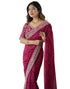 Vasthrlay Georgette Embroidery Mustard Mustard Yellow Saree