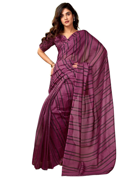 Vasthrlay Chanderi Printed Unstitched Blue Saree