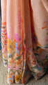 Vasthrlay Peach Floral Printed Linen
