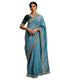 Vasthrlay Sequins Embroidery Olive Saree