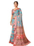 Vasthrlay Women's Cotton Kalamkari Wedding Saree With Blouse Piece