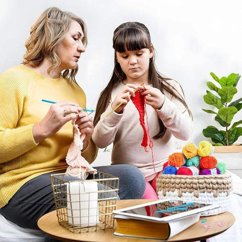 Cotton Crochet Kit for Beginners with Crochet Thread, Hooks & DIY Tools