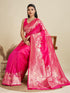 Vasthrlay Kanjivaram Wedding Banarasi Weaving Wine Pink