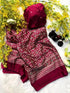 Vasthrlay Ajrakh Saree Crepe
