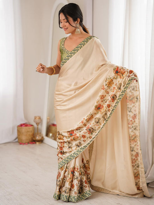 Vasthrlay Lavender Embroidered Unstitched Fl Ethnic Wear