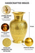 Brass Flower Vase for Home Decor 9 Inch
