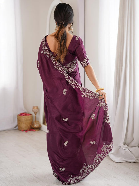 Vasthrlay Embroidery Unstitched Designer Vh Ethnic Wear