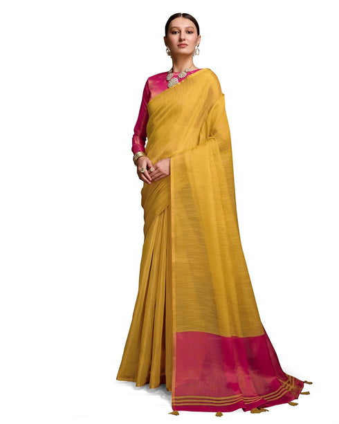 Vasthrlay Women's Cotton Length Unstitched Saree