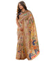 Vasthrlay Banglori Printed Unstitched Peach Saree