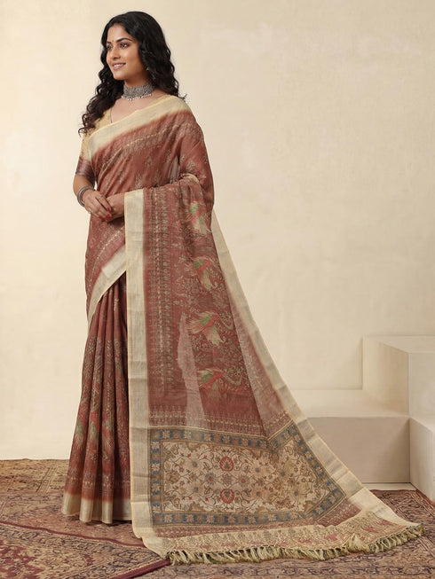 Vasthrlay Madhubani Unstitched Sai Ethnic Wear