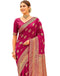 Vasthrlay Womens Weaving Unstitched Dark Green Saree