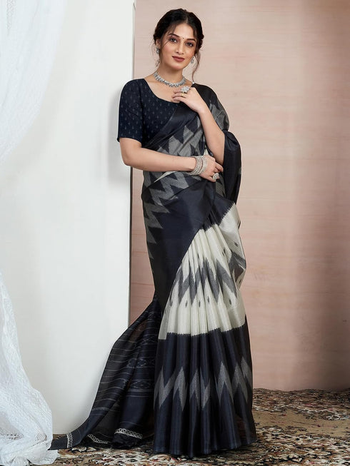 Vasthrlay Bhagalpuri Printed Unstitched 4160s232n Black3