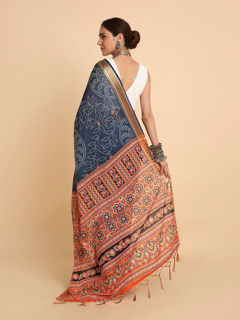 Vasthrlay Lightweight Breathable Traditional Printed Saree