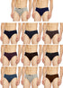Dixcy Scott Plain/Solid Assorted Cotton Men's Briefs/Underwear - Pack of 11 (#Salsa-Brief-85 CM) (Color & Prints May Vary)