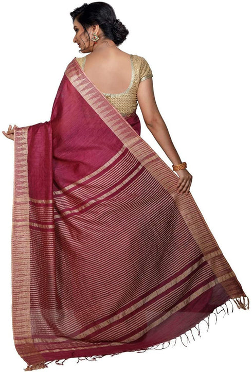 Vasthrlay Handloom Bhagalpuri Blouse Maroon