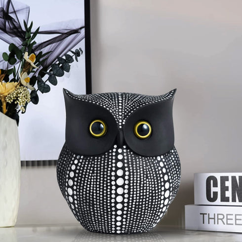 Modern Classy Black Owl for Home Decor