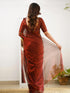 Vasthrlay Handloom Embroidery Unstitched Gold Ethnic Wear