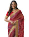 Vasthrlay Bandhani Embroidery Unstitched Pink Saree