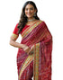 Vasthrlay Bandhani Embroidery Unstitched Pink Saree