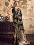Vasthrlay Vasthrlaywomensbluesatinethnicmotifprinttasselsandlatkanssareewithunstitchedblousepiece Sareeforwoman Designersareeforwomen Rj Ethnic Wear