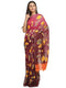Vasthrlay Floral Unstitched Yellow Ethnic Wear