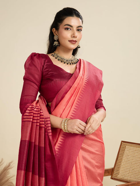 Vasthrlay Traditional Contrast Weaving