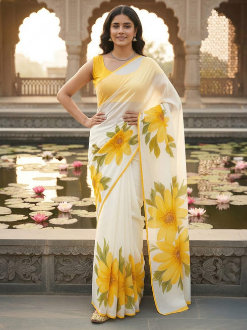 Vasthrlay Cotton Floral Lightweight Ethnic Wear