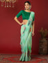Vasthrlay Georgette Printed Unstitched Maroon Saree