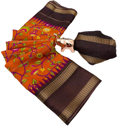 Vasthrlay Tussar Print Saree
