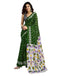 Vasthrlay Womens Printed Unstitched Green Saree