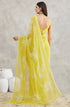 Vasthrlay Yellow Georgette Printed Saree