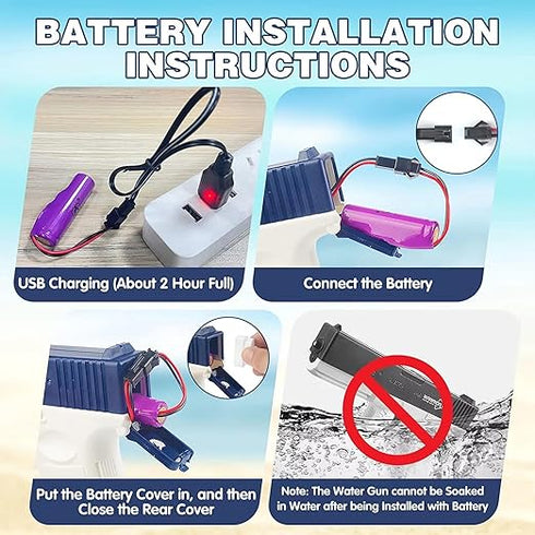 Storio Rechargeable Electric Battery Operated Water Gun(War Pistol)