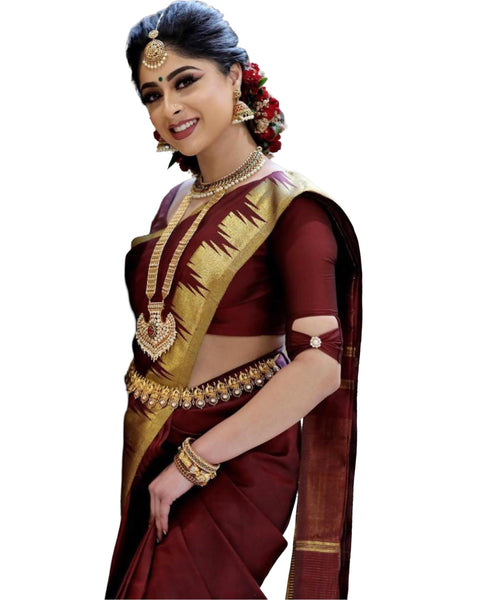 Vasthrlay Banarasi Unstitched Saree