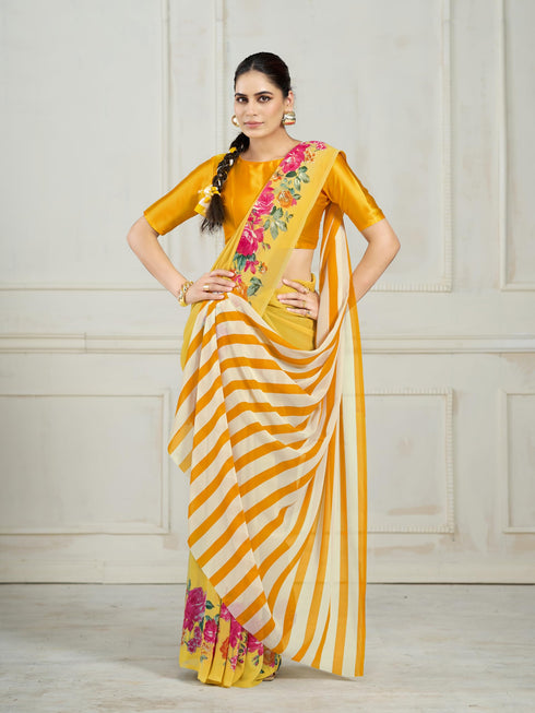 Vasthrlay Georgette Unstitched Saree
