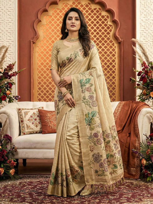 Vasthrlay Cotton Printed Unstitched Ethnic Wear