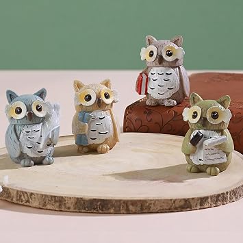 Miniature Owl Showpiece Statue Toys Decorative Items for Home Decor