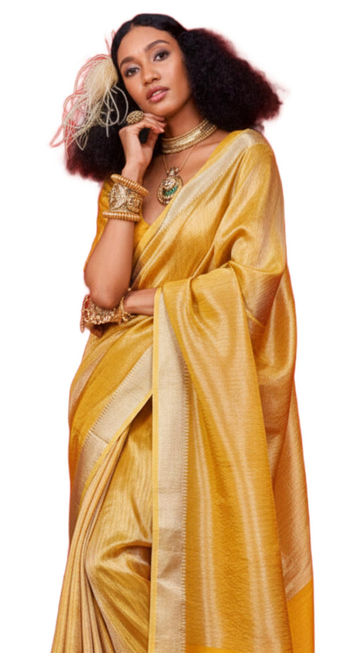 Vasthrlay Banarasi Unstitched Saree