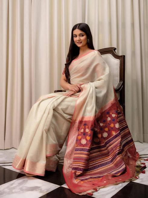 Vasthrlay Shimmer Georgette Dark Saree
