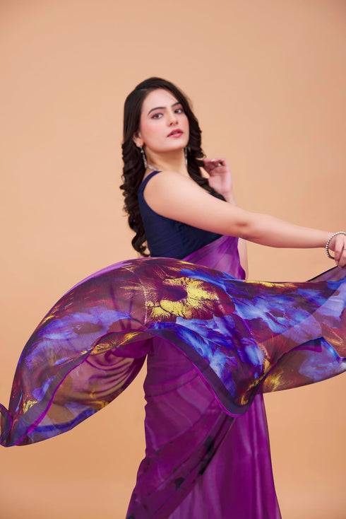 Vasthrlay Chiffon Floral Saree