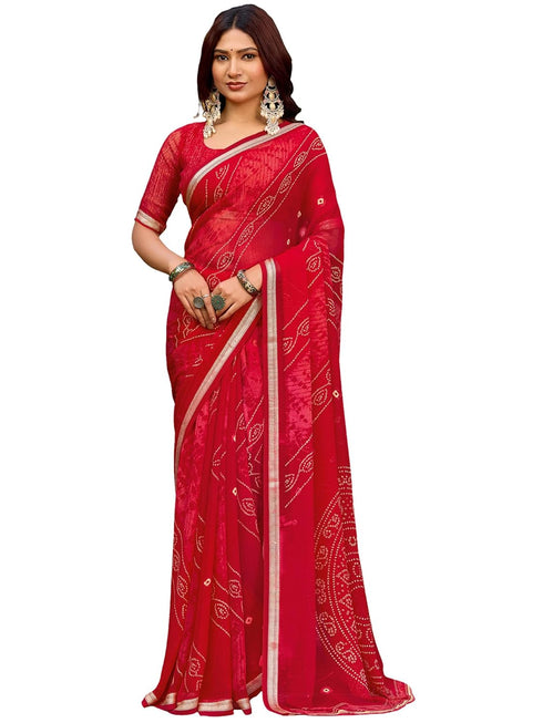 Vasthrlay Bandhani Unstitched Designer Sr Ethnic Wear