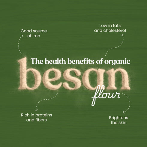 Bharat Vedica Organic Besan Flour Organic Besan ka Atta