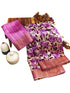 Vasthrlay Tussar Printed Contrast