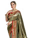 Vasthrlay Womens Paithani Unstitched Orange Saree