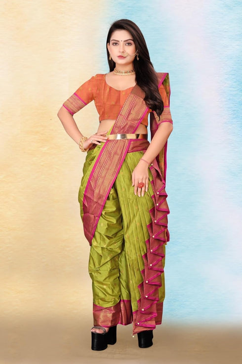 Vasthrlay Paithani Maharashtrian Contrast Traditional