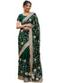 Vasthrlay Georgette Embroidery Navy Navy Blue Saree